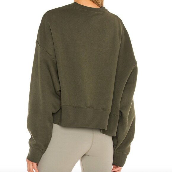 Nike NSW Crew Fleece Sweatshirt Cargo Khaki CK0168-325 Women’s Small Streetwear - Picture 6 of 13